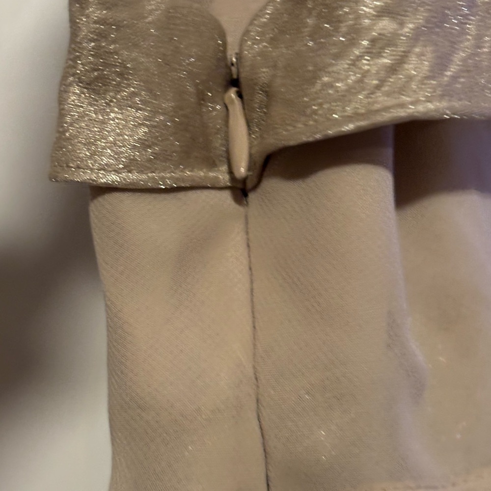 dressbarn Beige Layered Mini Dress - Picture 6 of 7
